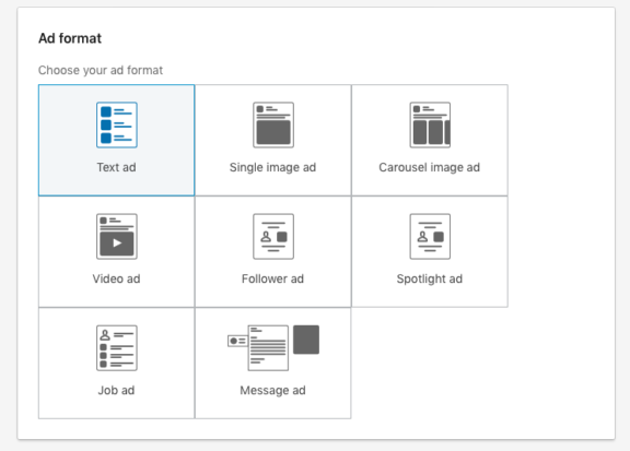 Advertentieformaat kiezen in Linkedin Advertentieformaat kiezen in Linkedin